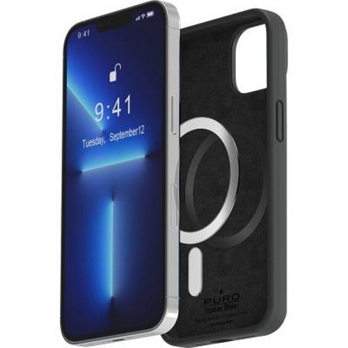 Coque silicone iPhone 14 Pro PURO antichoc et compatible charge induction