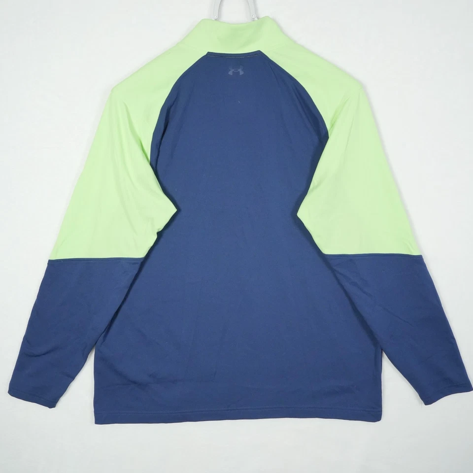 Under Armour PullOver Mens Size 2XL XXL Green Storm Midlayer 1/4 Zip Loose Golf - Image 3 of 4