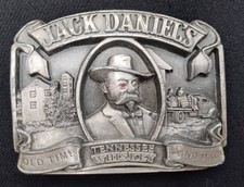 Vintage Jack Daniels Old Time Tennessee Whiskey Belt Buckle Lynchburg TN.