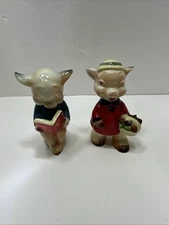 Vintage Anthropomorphic Pigs Salt & Pepper Shaker Set 
