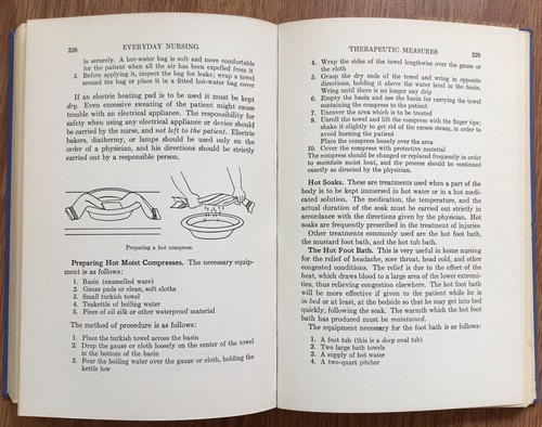 EVERYDAY NURSING Norlin & Donaldson / Vintage 1942 Home Health Book HCDJ - Picture 9 of 10