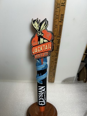 ELYSIAN BREWING JACKTAIL HAZY IPA JACK RABBIT draft beer tap handle PENNSYLVANIA
