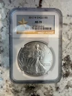2012 (W) American Silver Eagle Dollar 1 oz Coin NGC MS 70