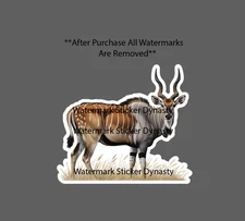 Eland Sticker Waterproof Decal Africa Outdoor Wildlife Nature Hunting Gift NEW