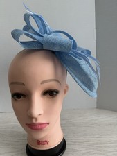 Women s Headpiece Lt. Blue Sinamay Fascinator Church Wedding Derby Ascot Formal