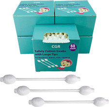 300Pcs Baby Safety Cotton Swabs with Large Tips for Newborn, Babies, Kids, Chil