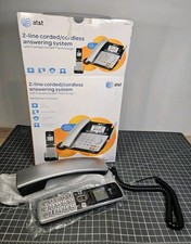 AT T 2-Line Corded/Cordless Answering Phone System w/ Connect to Cell TL86103
