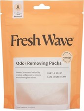 Orange Odor Eliminating Deodorizing Packs Bag of 6