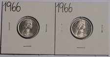 1966 Australia 5c  5 Cents Coins (2) QEII in 2x2 s Unc