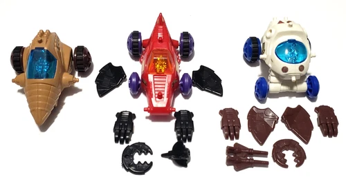 TOMY STARRIORS VINTAGE RAMMORS LOT OF 3 WITH SOME ACCESSORIES RARE HTF WORK