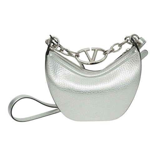 Valentino 2-Way 5W2B0Q53ZJL Leather Silver Shoulder Bag Women's KNB691 #KNB691
