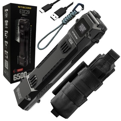 Nitecore EDC29 Every Day Carry Rechargeable Flashlight -6500 Lumens w/ NCP40 Tac