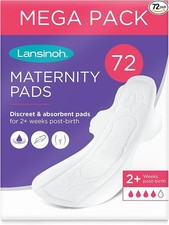 Lansinoh Maternity Pads After Birth Discreet & Absorbent 2+ Week Postpartum with