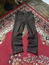 Versace Classic Men's Brown Wool Flat Front Slacks Trousers Dress Pants