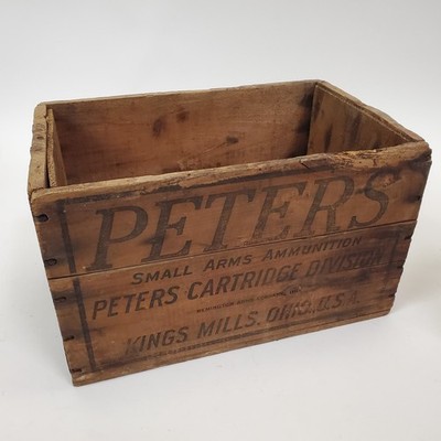Vintage Peters Cartridge Remington 500 Loaded Shells Ammo Crate 15x9x9