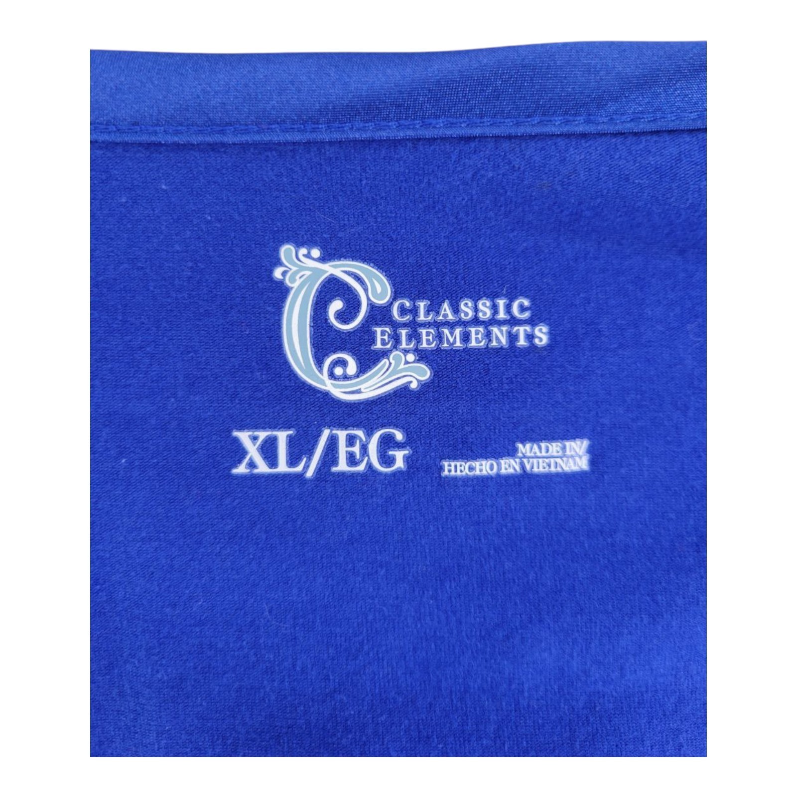 Classic Elements Blue Sequin Neck Long Sleeve Top… - image 4