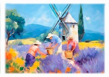 Tableau - création originale - Lavandes en Provence