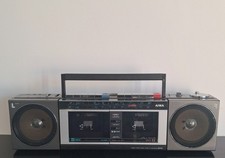 AIWA CS-W330K Ghettoblaster Boombox Radio Nastro Registratore Cassette Testato Funzionante