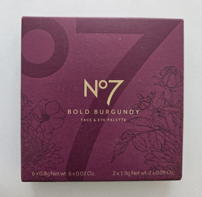 No7 Bold Burgundy Face & Eye Palette SEALED BOX - Bold Burgundy