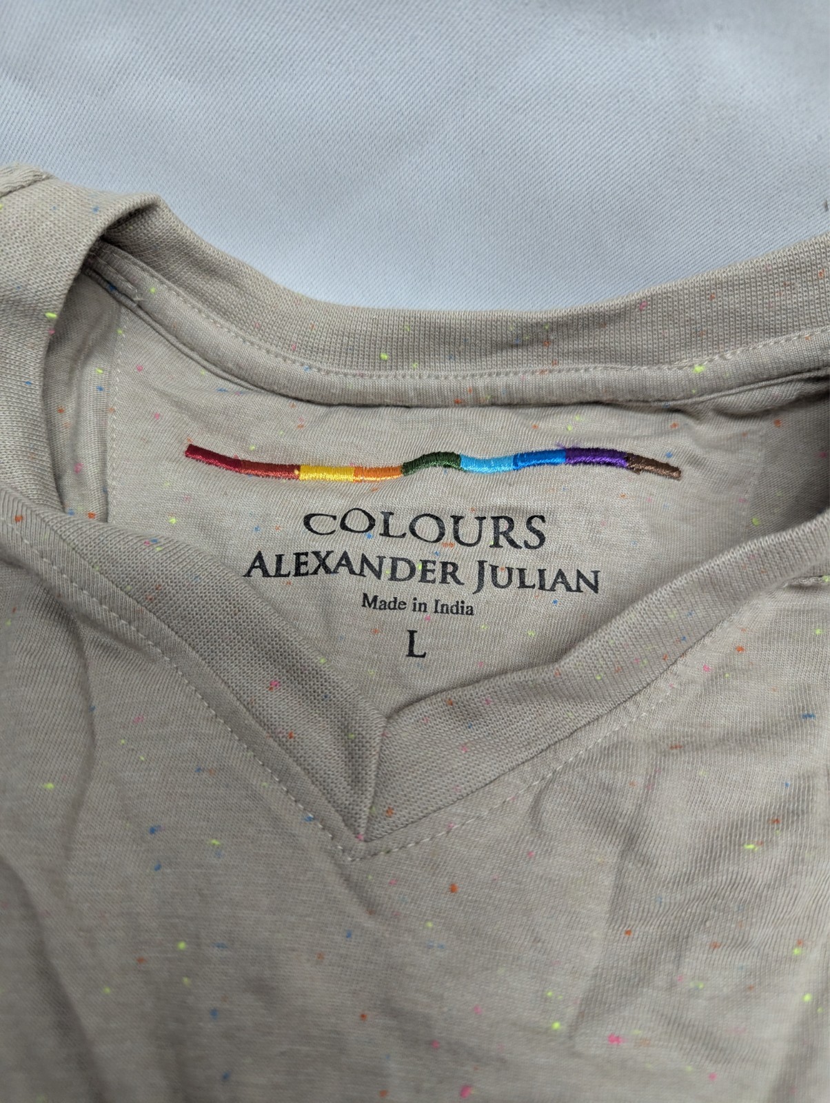 Vintage Colours by Alexander Julian shirt large short sleeve color specks