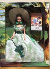 Mattel 1994 Hollywood Legends - Scarlett O'Hara Green  White Picnic Dress-NRFB