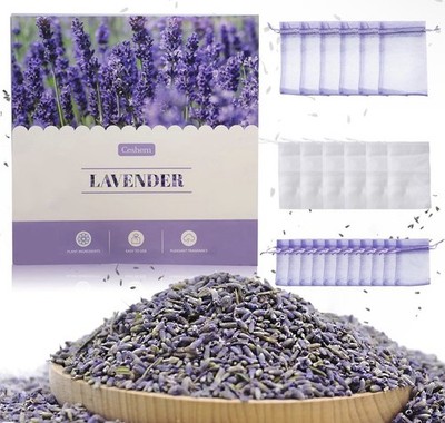 Ceshem 24 Pack Dried Lavender Flowers - DIY Sachet Bags Home Fragrance - New