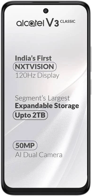 Alcatel V3 Classic 5G (Halo White, 6GB RAM 128GB) Dimensioni 6300 NFC - Immagine 2 di 4