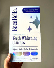 BocaBella U-Wraps Teeth Whitening Strips Mint 10 Treatments Gentle Residue Free