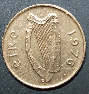 1976 Ireland Republic Five Pence. Excellent Condition. Beautiful Coin. 