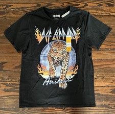 NWT Men's Def Leppard Animal Retro T-shirt Size Large New Black