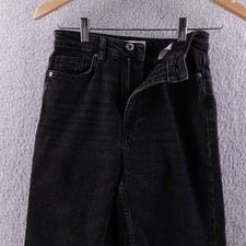 Jeans donna Bershka dritto slim nero denim taglia 4