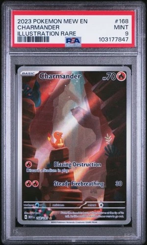 Pokémon Charmander Illustration Rare Holo 168/165 Scarlet & Violet PSA 9