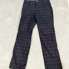 Nike Golf Pants Mens 34x32 Windowpane Tour Performance Dri-FIT Flat Front