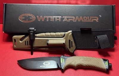 With Armour WA   001OTN Fix Blade with Fire Starter/Belt Cutter