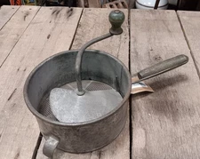 Foley Food Mill, Minneapolis — Vintage Metal With Wood Handles