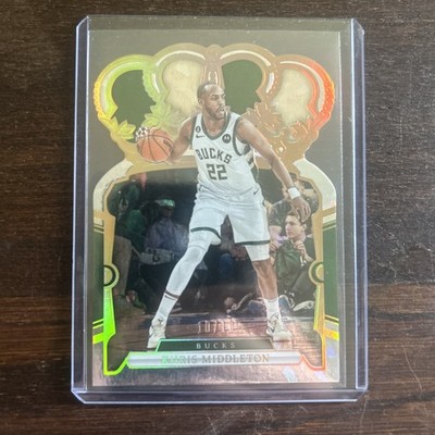 2023-24 Panini Crown Royale Khris Middleton  Gold Crystal Die Cut 10/10