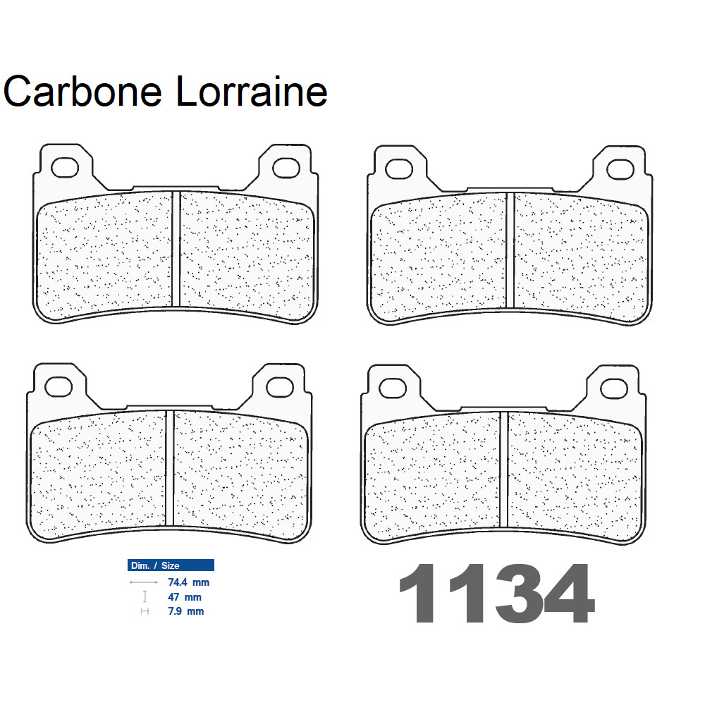 Plaquettes Carbone Lorraine frein avant endurance et haute friction Honda VFR 800 X 2015-20