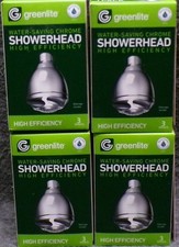 Lot of 4 Greenlite Showerhead High Efficiency 1.5 GPM 3 Spray Settings