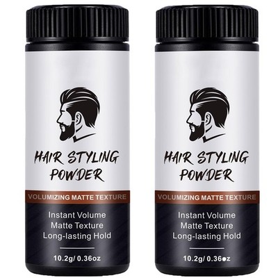 2 Stück Herren Haarstyling Textur Pulver - Natur Matt 10,2 g (2er Pack), 1 