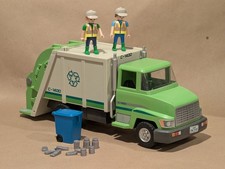 Playmobil 5679 Green Recycling Truck City Life Playset with Figures