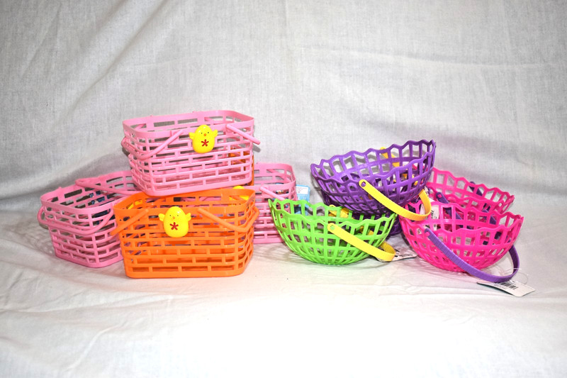 Easter Basket Lot, Egg Shaped, Rectangle, Chick