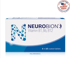 Neurobion Vitamin B1 B6 B12 for Nerve Relief for Numbness & Tingling 60 Tablets
