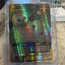 Pokémon Rowlet & Alolan Exeggutor GX Full Art Ultra Rare SM-Unified Minds 214/2…
