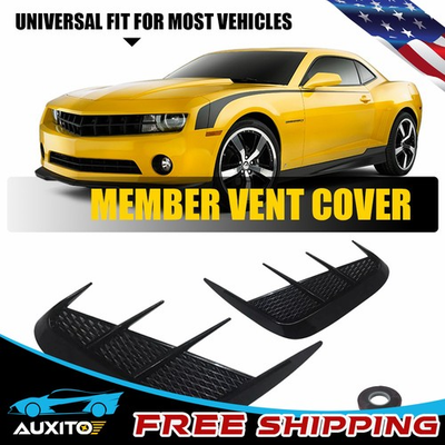 #ad NEW 2x Black Rear Bumper Side Wing Vent Member Cover Trim Car Accessories $17.99