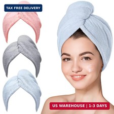 Hicober Microfiber Hair Towel Wrap, Fast Drying Hair Towels for Women, Soft Ligh