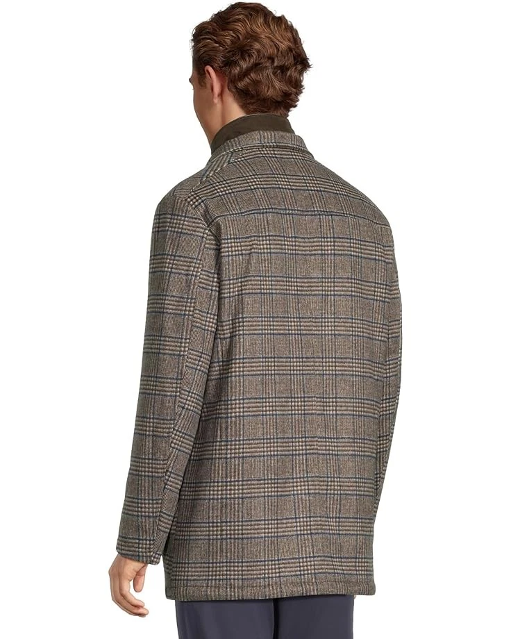 Abrigo de coche Johnston & Murphy Upton marrón a cuadros (X-grande) para hombre Foto 3 de 4