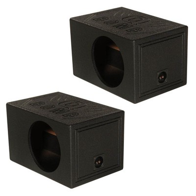 Q-Power QBOMB10VL Single 10'' Vented Ported Car Subwoofer Box Enclosure (2 Pack)