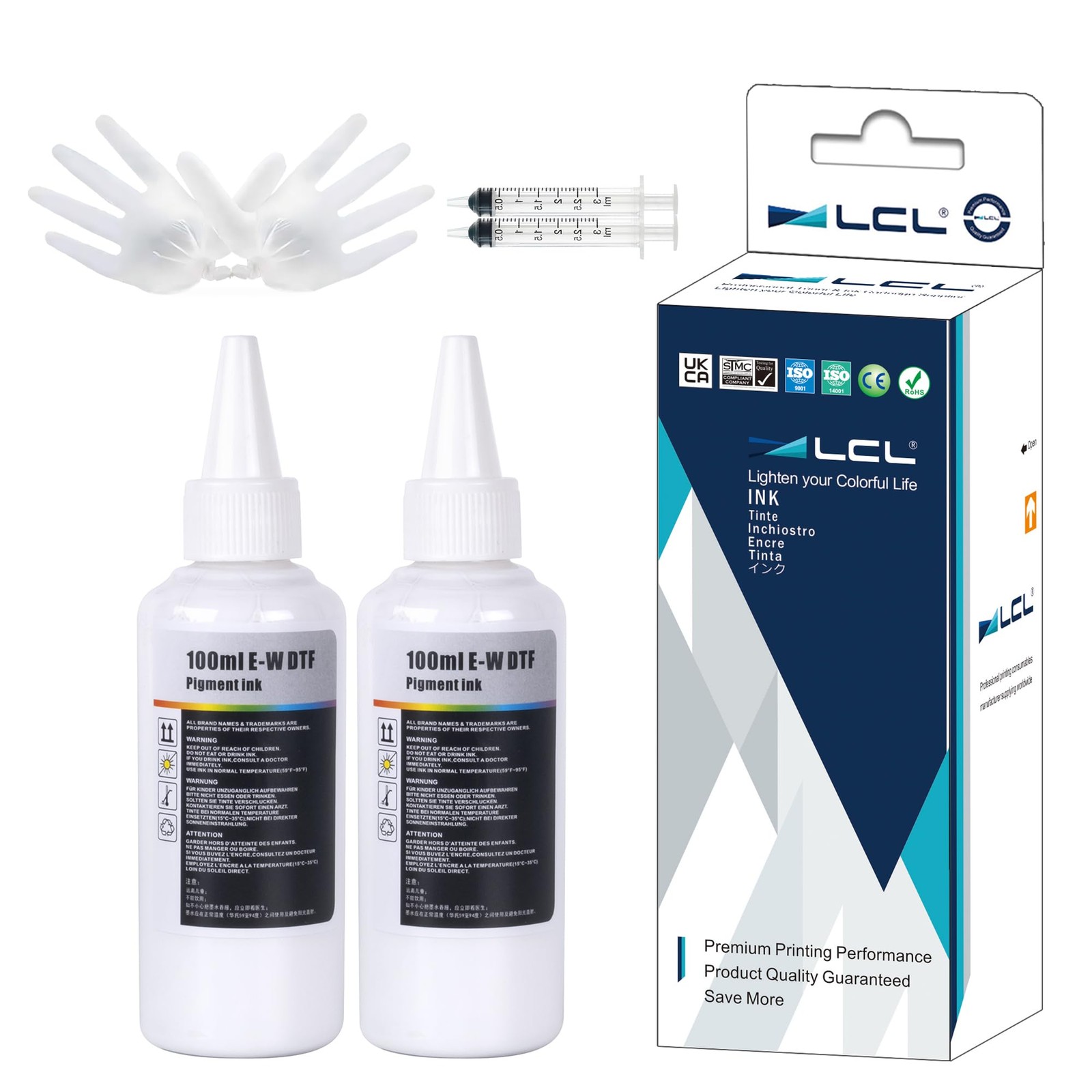 Recharge Encre DTF Premium 200ml Noire pour Imprimante Epson