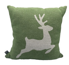 NEW Pad Home Design Deer Throw Pillow 16" X 16" Green
