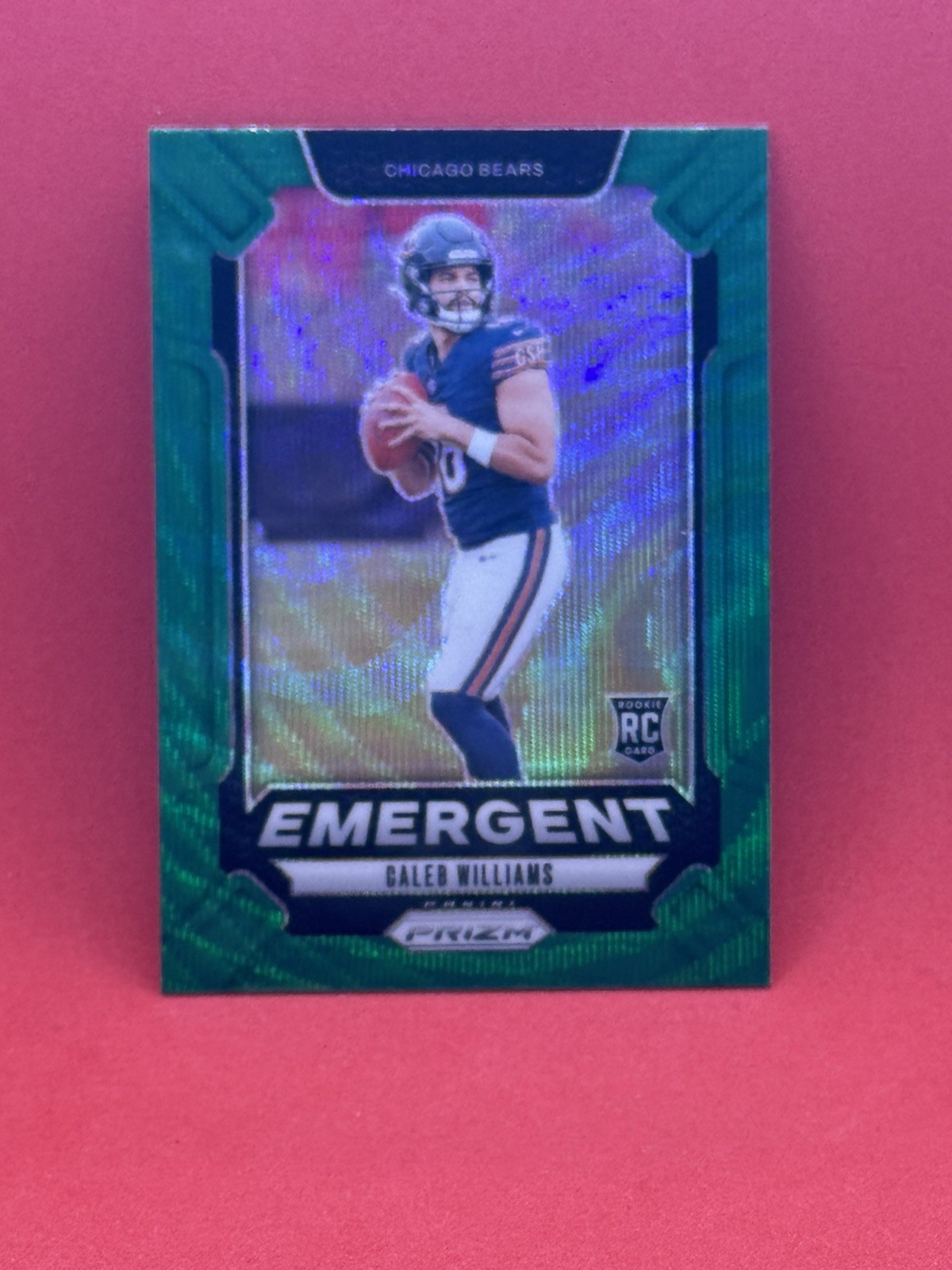2024 Panini Prizm Caleb Williams (RC) GREEN WAVE  PRIZM Emergent #1 BEARS 🐻